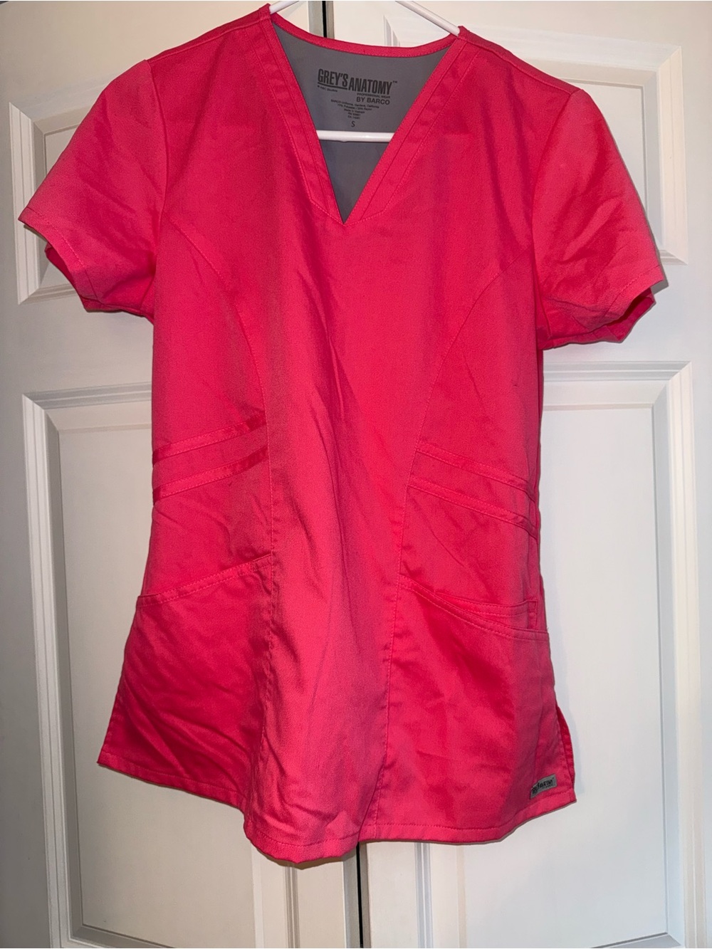 Grey's Anatomy V-neck Scrub Top - Pink